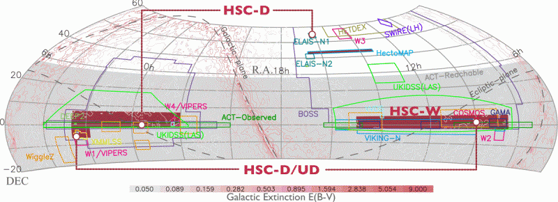 HSC Survey Field Map